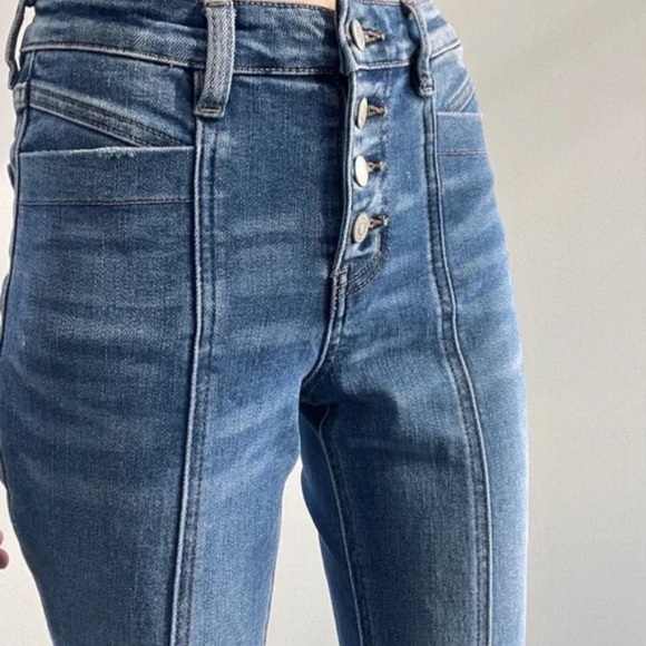 Flying Monkey Flare High Rise Jeans Unique Size 26 - Picture 2 of 16